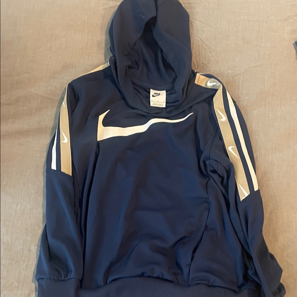 Nike Blue and White Kids Hoodie